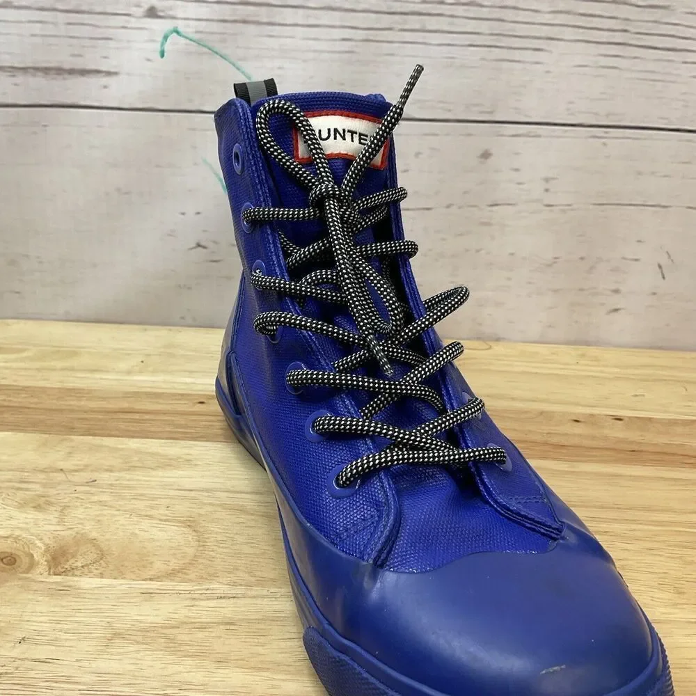 Hunter Men’s Size 9 Royal Blue High Top Sneakers - Unisex Rubber Waterproof W-11